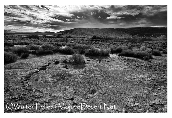 Ruins of redoubt at Bitter Springs in the Mojave Desert