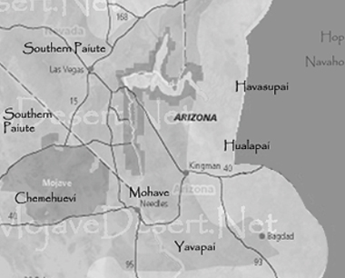 Map of Mojave Indian Territory