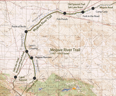 Map of Mojave River Trail