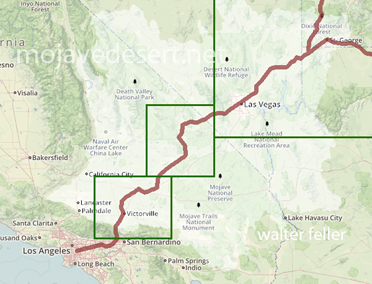 Map of Old Spanish Trail