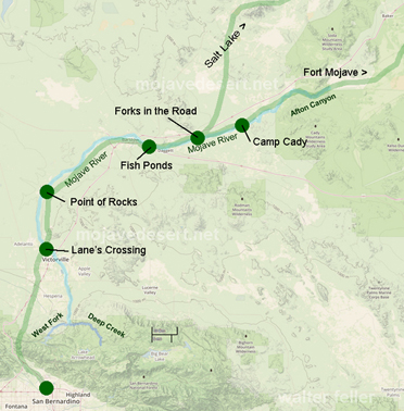 Map of Mojave River Trail