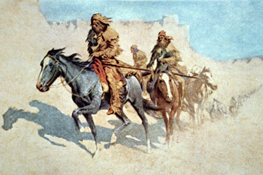 Remington painting of Jedediah Smith crossing the desert