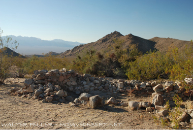 Marl Springs rock structure on the Mojave Road