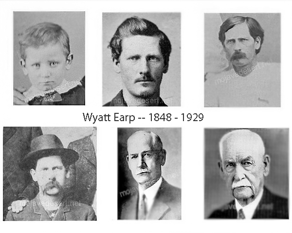 Series of photos showing Wyatt Earp ageing through out his life
