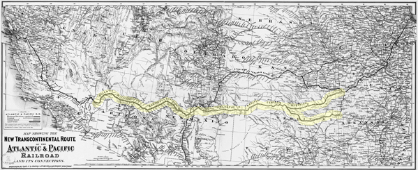 Map of 35th Parallel Route